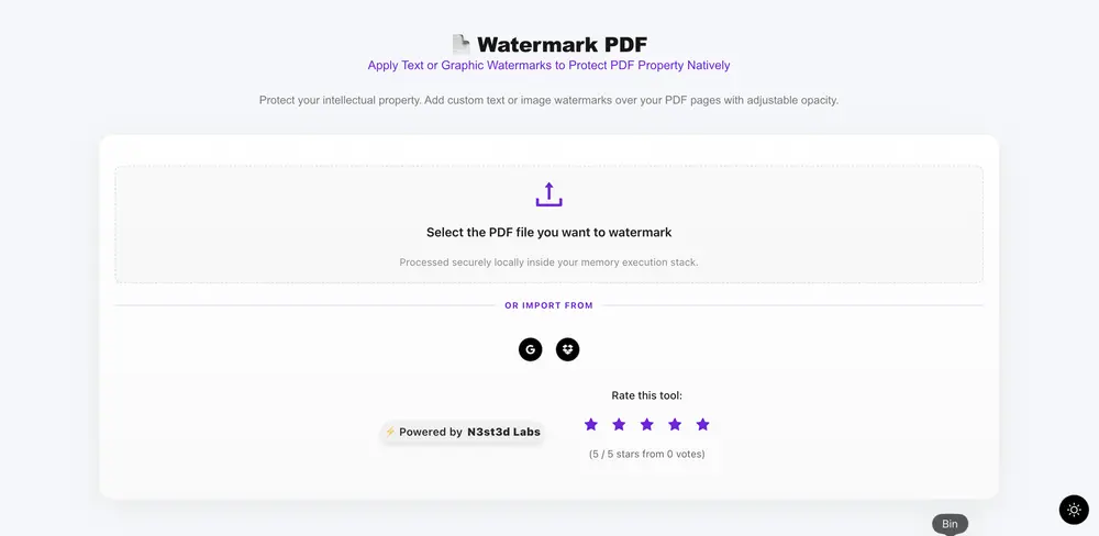 Watermark PDF Tool - Free App Tools